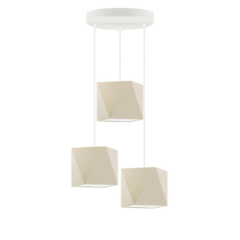 Deneene 3 - Light Cluster Pendant, Beige, White