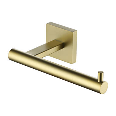 APLusee A8912PE Stainless Steel Toilet Paper Holder with Phone Shelf Finish: Brushed Gold