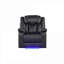  Fauteuil inclinable électrique à DEL moderne et moderne, revêtement en similicuir réglable noir classique