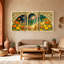 «Fantasy & Sci-Fi Fantasy Garden Dance», ensemble de 3 impressions sur toile, fleurs célestes-1386152768