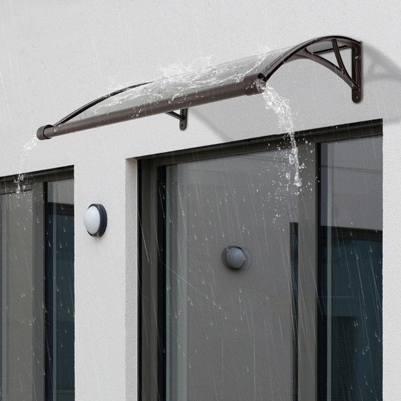Auvent de porte d'extérieur avec gouttière de drainage