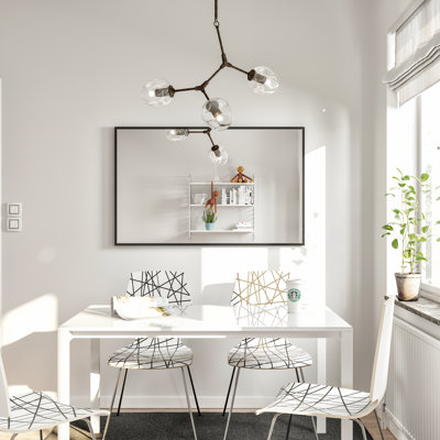 Miroir rectangulaire en métal noir 48 "x 30" Eviva
