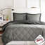 Édredon en duvet synthétique de 3 m avec 2 taies décoratives élégantes-117061500