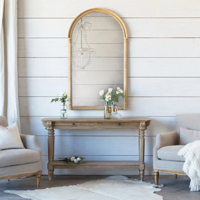 American-style wooden carved console table