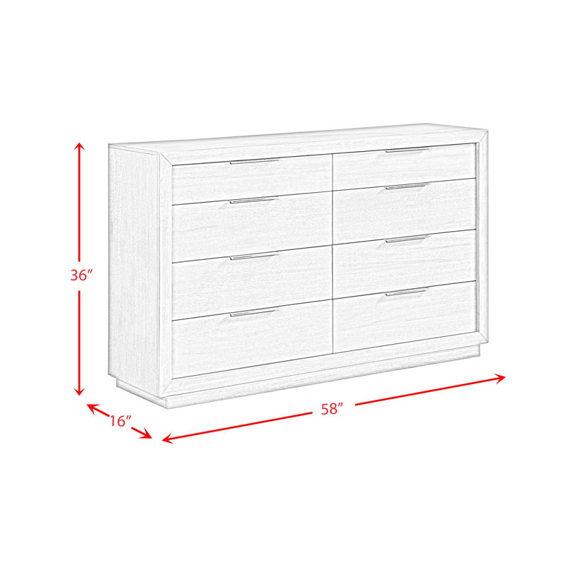 Commode double l 8 po Amulya