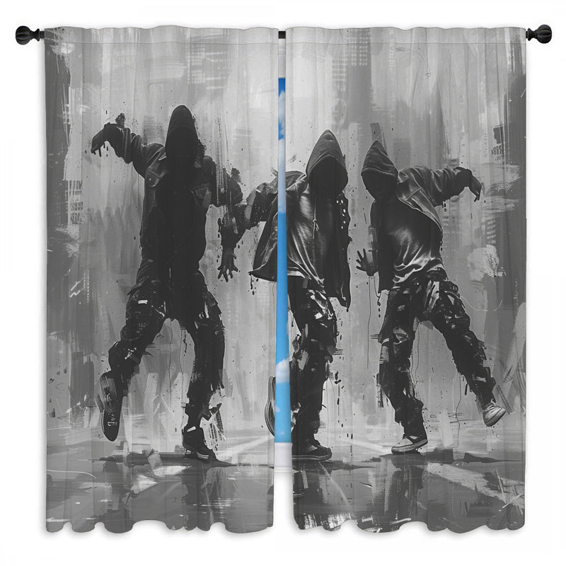 Paire de rideaux obscurcissant en polyester Nevai, L 56 po x L 78 po