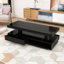 Table basse moderne à DEL avec 2 tiroirs et tablettes-264855481