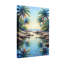 Plantes et fleurs, palmiers tropicaux, coucher de soleil, reflets, cascade, paysage-1029080208