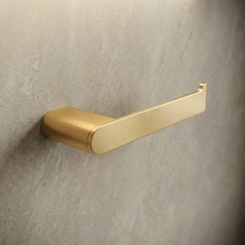 Porte-papier hygiénique linéaire moderne, Or brossé