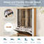 Armoire de rangement pour chaussures avec 3 tiroirs rabattables pour grange en bois et planches murales en bois franc
