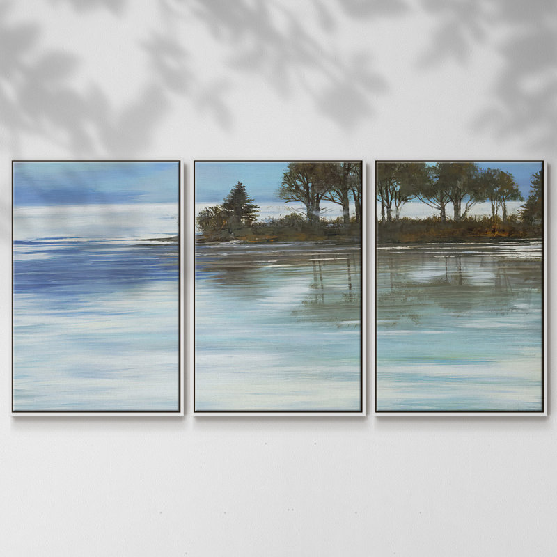 «Réglage de l'ambiance», reproduction sur toile 3 pièces, Blanc, H 40 po x l 78 po x P 2 po