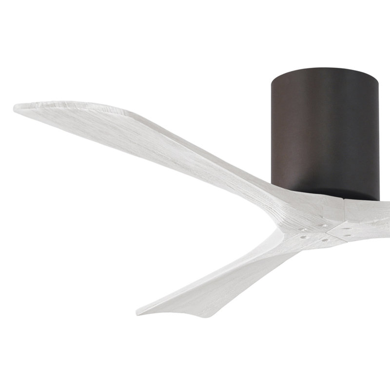 Ventilateur de plafond à 3 pales Olivier, Bronze texturé, Blanc mat, 52"