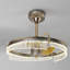 Ventilateur de plafond moderne de 23,6 po avec lustre de luxe sans lame à DEL intégré pour le salon et la salle à manger de la chambre principale