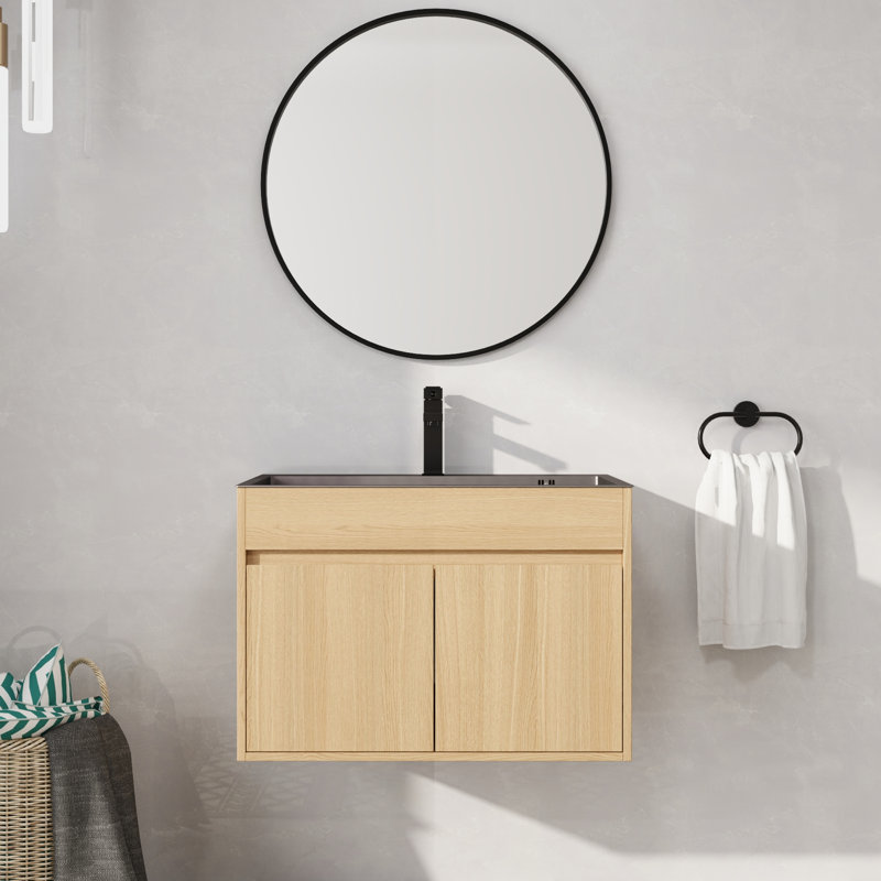 Meuble-lavabo simple 28 po avec comptoir en acier inoxydable