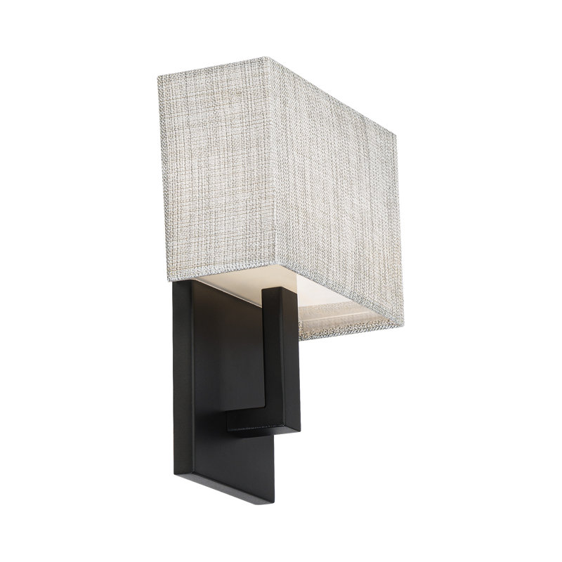 Manhattan 1 - Light Flush Mounted Sconce, Black, 9" H x 7.38" W x 2.75" D
