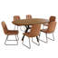 Ensemble de table de salle à manger extensible 43,2 "-59.1" Clanton, table de cuisine ronde Mid-Century-2035033159-2035033152-2035033155