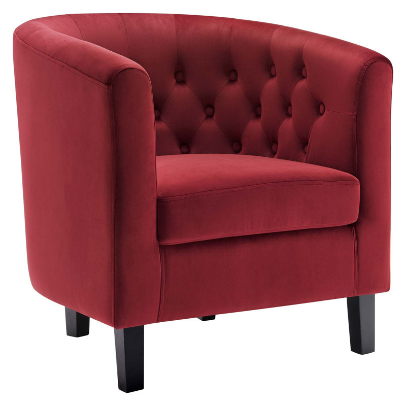 Fauteuil Modway Prospect, Velours marron