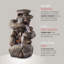 Hailey Weather Resistant Cascade Fountain with Light