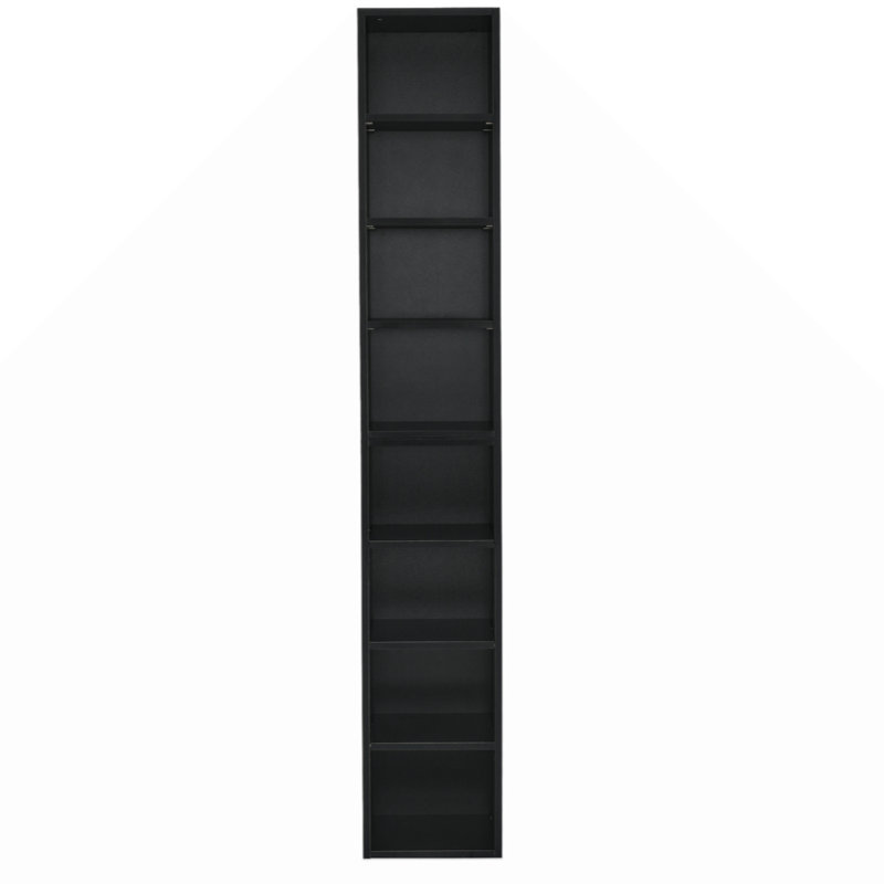  Armoire de rangement à 8 niveaux, Noir, noir, noir, noir