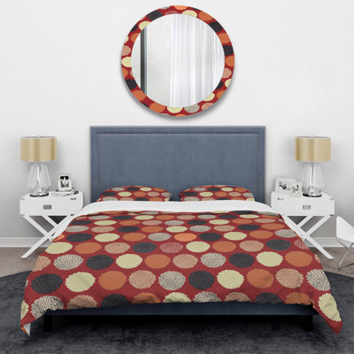 Ensemble de housse de couette en microfibre brune multicolore 3 pièces