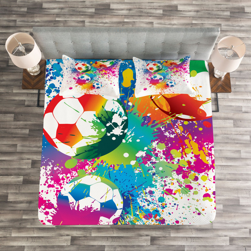 Furey No Pattern Bedspread with Pillow Shams Included, 220 x 264 cm