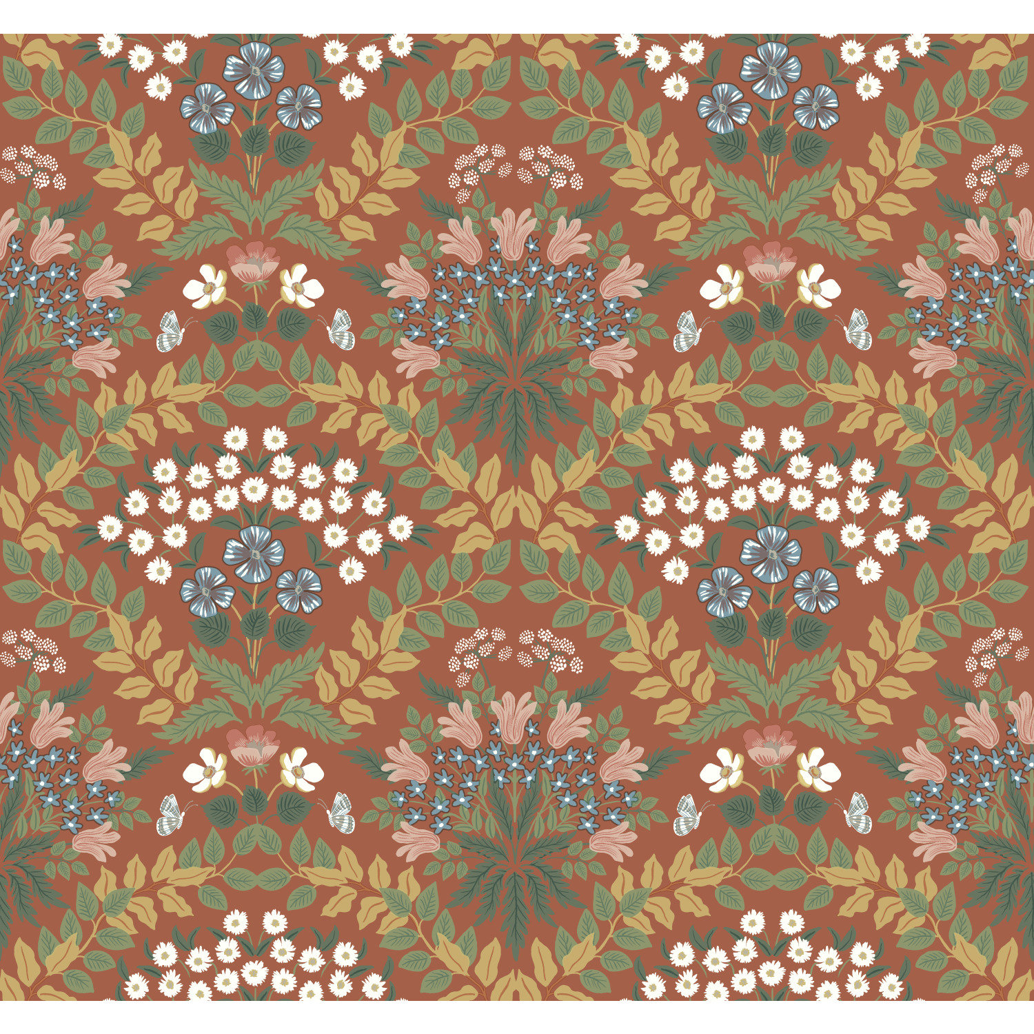 Bramble Wallpaper Double Roll, Red/Green