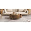 Table basse moderne avec rangement à 2 grands tiroirs Modern, 31,5 po, brun