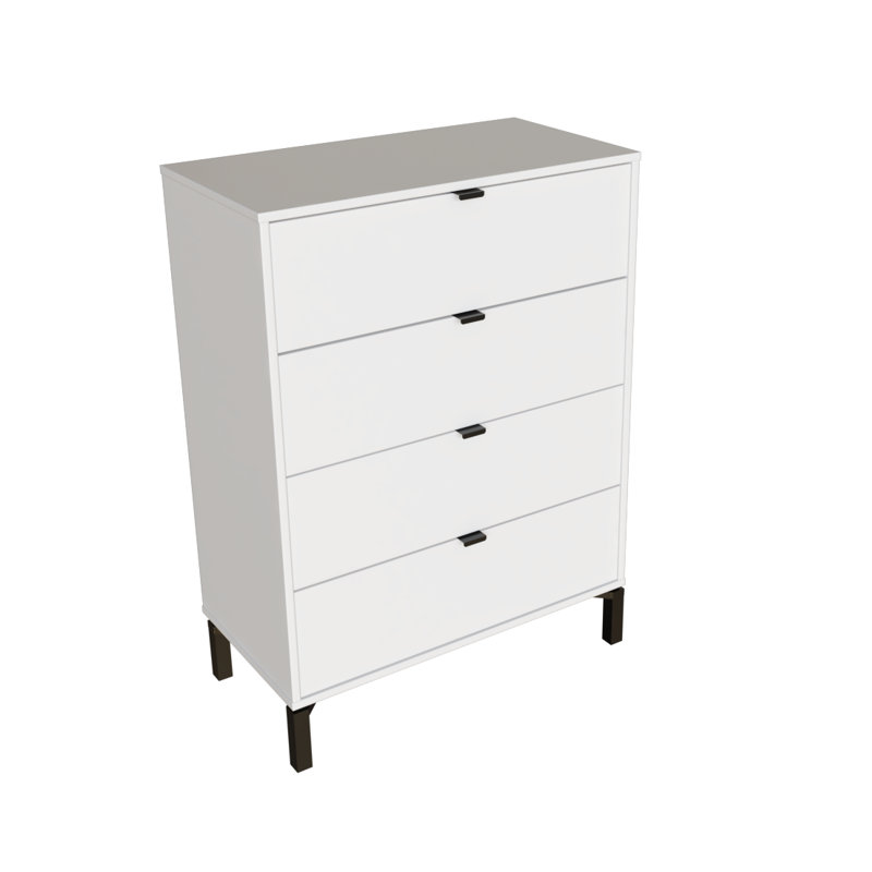 Commode standard 30 po à quatre tiroirs, White