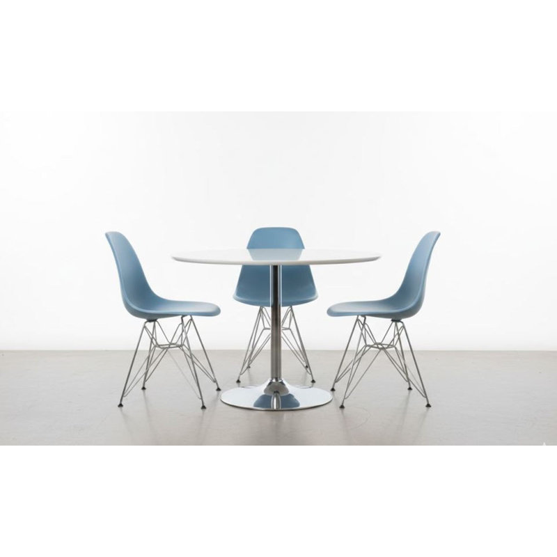 Chaise d'appoint en plastique Renna, Bleu clair