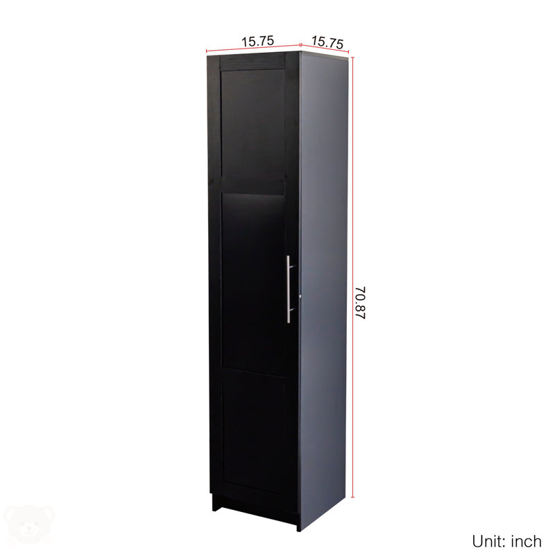 Stackable Wall Mounted Storage Cabinet, Black