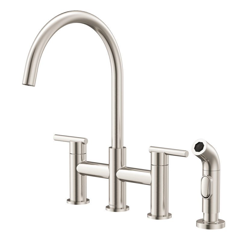 Parma Bridge Faucet, Stainless Steel