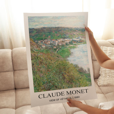 «Beach and Coastal Claude Monet View of Vetheuil», reproduction d'art classique sans cadre