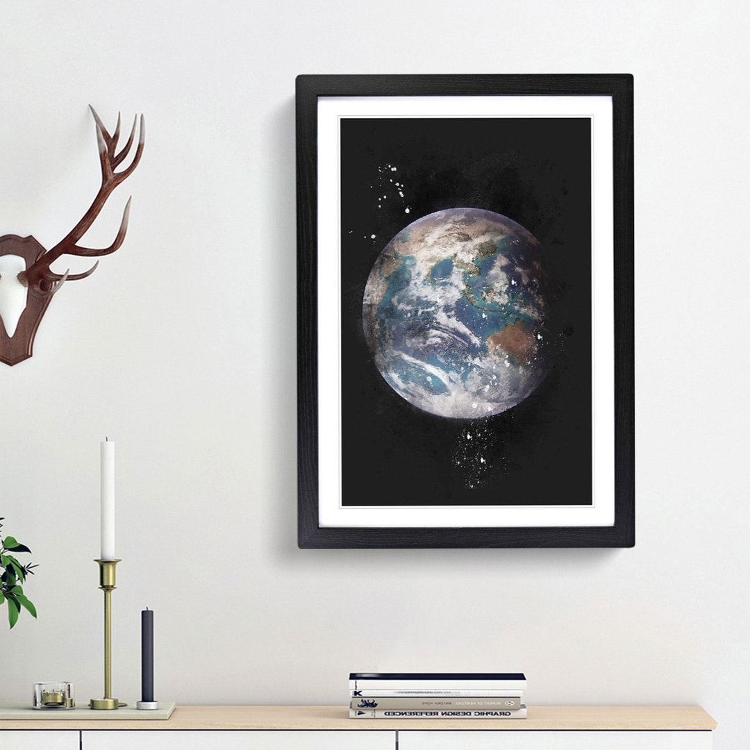 Eastern Hemisphere of Earth - Framed Print