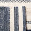Tapis ivoire / bleu marine en coton tissé à plat à la main Addilyn-981605389