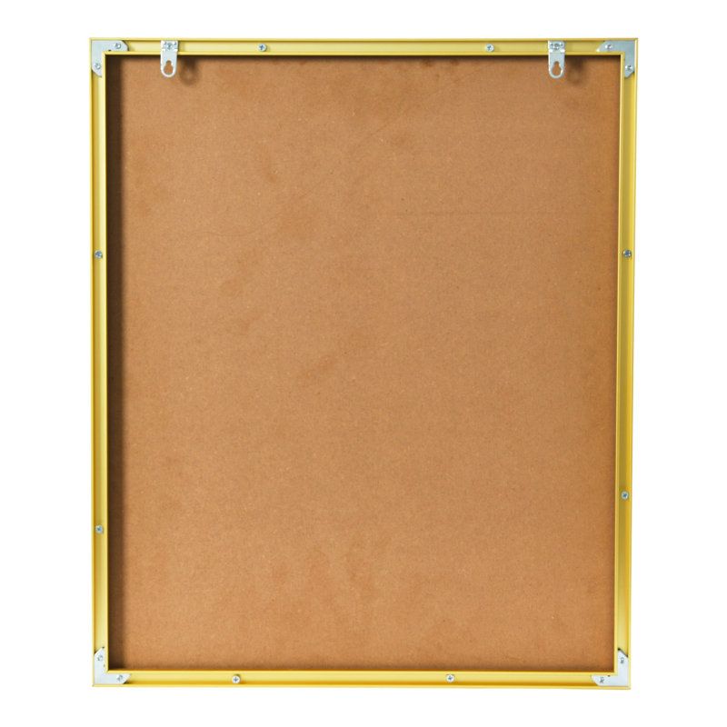 Abstract Figure and Purse Print with Brushed Gold Metal Frame