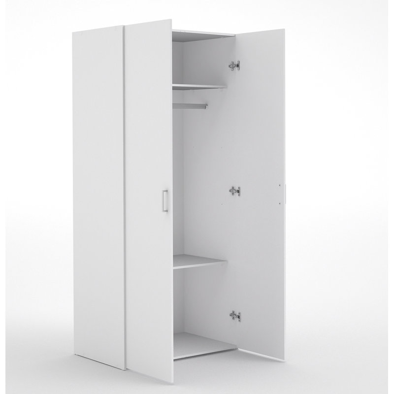 Kalmin 2 Door Manufactured Wood Wardrobe, White