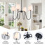 Lustre classique / traditionnel à 4 lumières avec abat-jour en tissu blanc-272257913