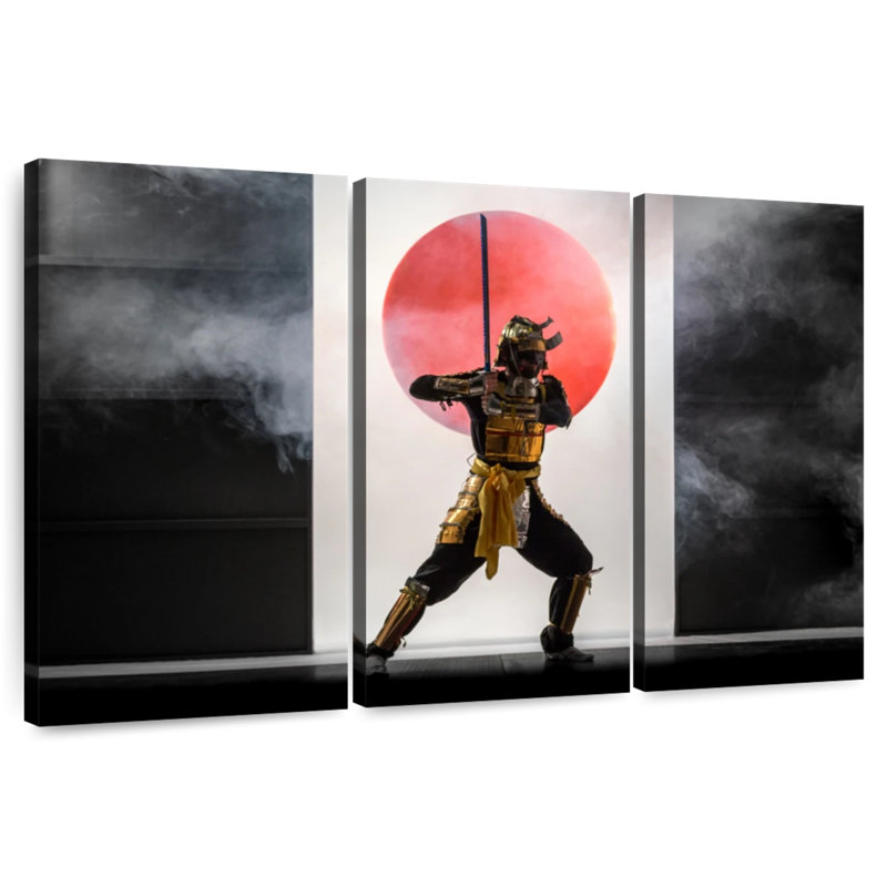 Leisha Samurai Fighting Stance, 42" H x 65" W