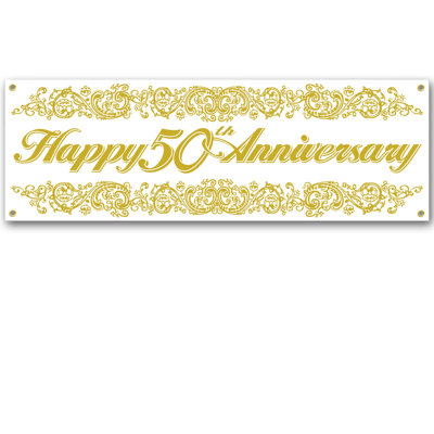"50th" Anniversary Sign Banner