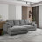 Daisy Cozy Corduroy L-Shaped Sectional Left or Right Reversible-681742308
