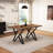 Walnut Dining Table With Stable Metal Leg Construction, 57.73" W X 35.5" D 29.4" H Base In Finish For Kitchen & Dining,
