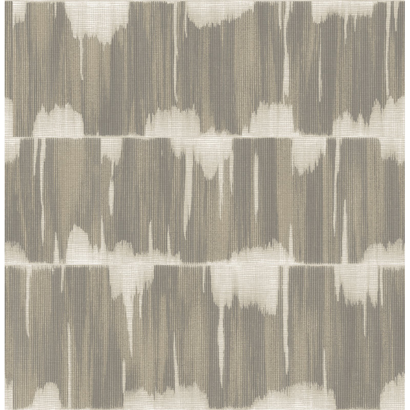 Rouleau de papier peint L 33 pi x l 20,5 po Aarush Shibori, Taupe