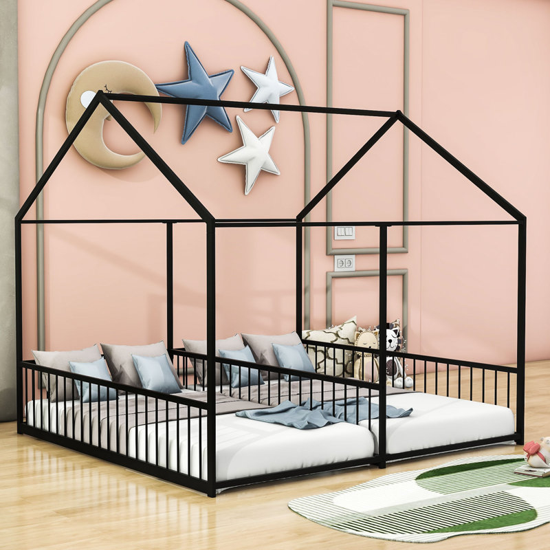 Lit plateforme simple Shontelle, Noir