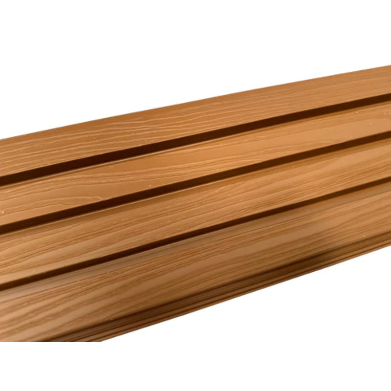 106" x 8.5" Outdoor European Siding System Composite Board Paneling, Weatherproof and UV-Resistant (Set of 2), Walnut