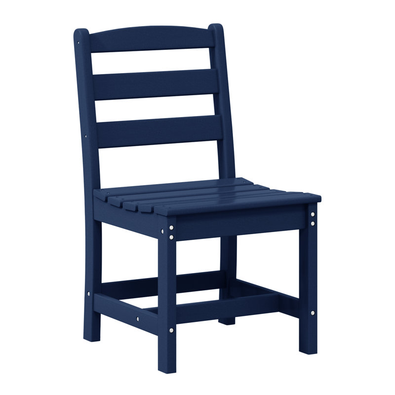 Patio Dining Side Chair, Navy Blue