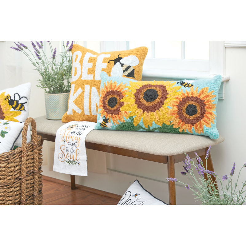 Bee Kind Hooked Pillow