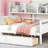 Daybed, Wood Slat Support, With Bedside Shelf And Two Drawers (Daybed)-372866445-372866446