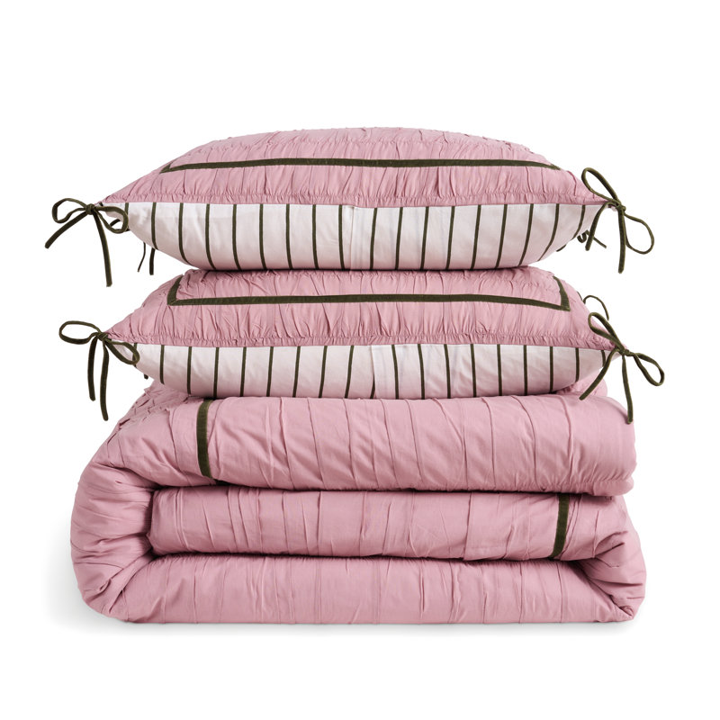 Ruched Hotel Comforter Set, Queen Comforter