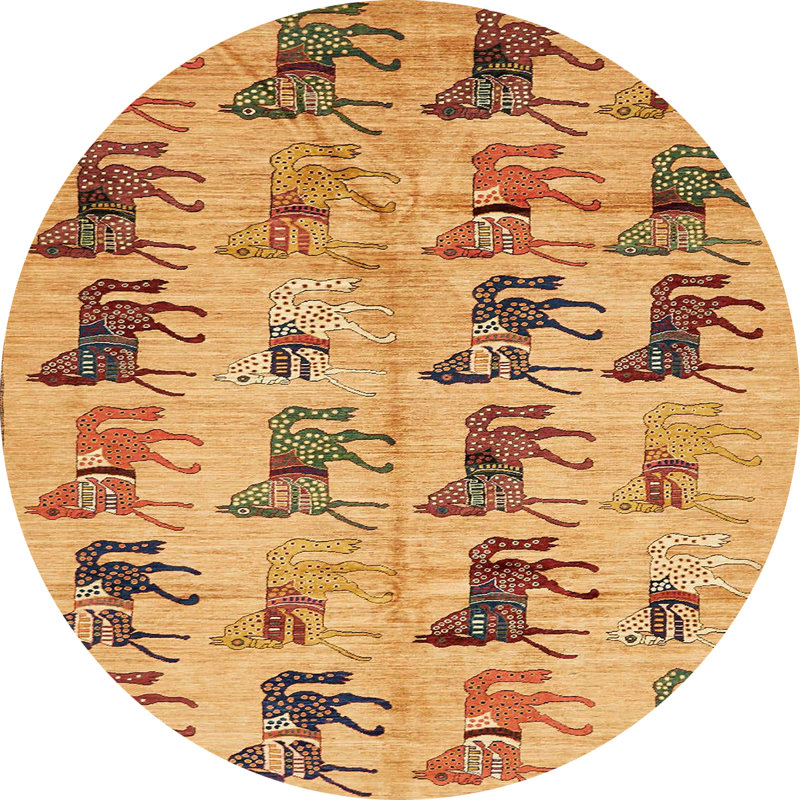 Tapis abstrait moderne 672, Rond 8 pi