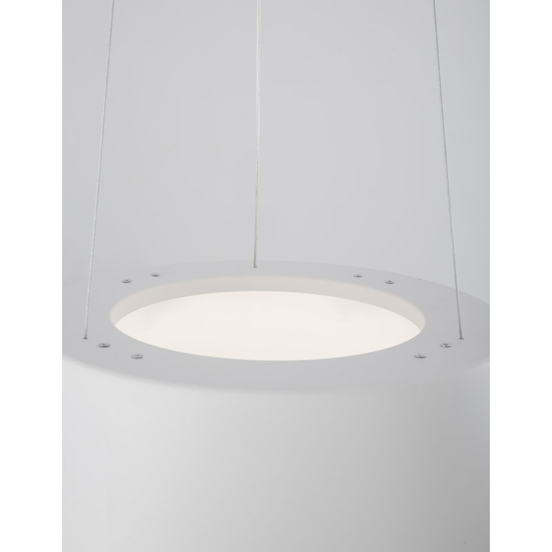 1 - Light LED Cone Pendant, White